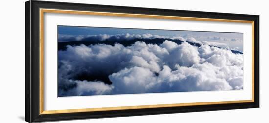 Aerial view of Haleakala Crater under clouds, Maui, Hawaii, USA-null-Framed Photographic Print