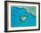 Aerial View of Heart Reef, Part of Great Barrier Reef, Queensland, Australia-Peter Adams-Framed Photographic Print