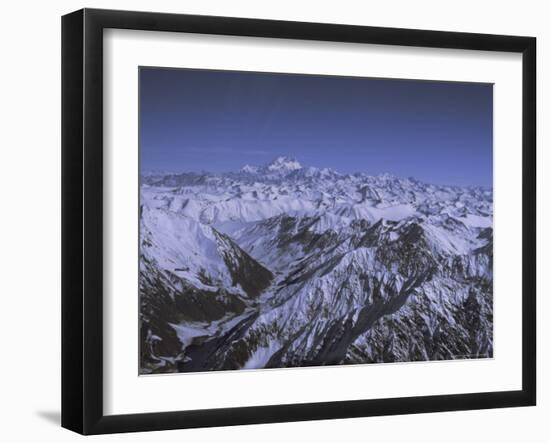 Aerial View of Himalaya Mountain Range, Rising Above Other Mountains, Pakistan-Ursula Gahwiler-Framed Photographic Print