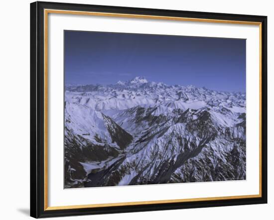 Aerial View of Himalaya Mountain Range, Rising Above Other Mountains, Pakistan-Ursula Gahwiler-Framed Photographic Print