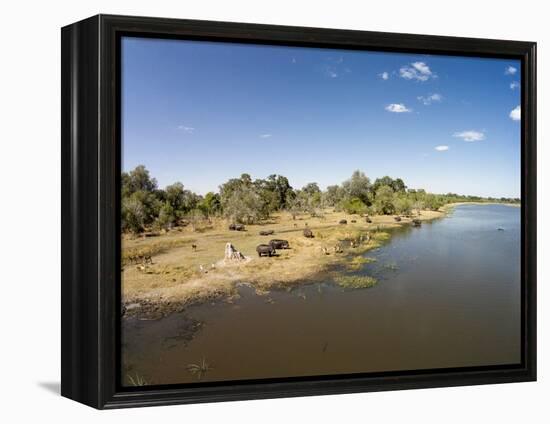 Aerial View of Hippo Pond, Moremi Game Reserve, Botswana-Paul Souders-Framed Premier Image Canvas