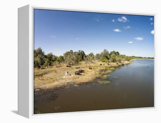 Aerial View of Hippo Pond, Moremi Game Reserve, Botswana-Paul Souders-Framed Premier Image Canvas