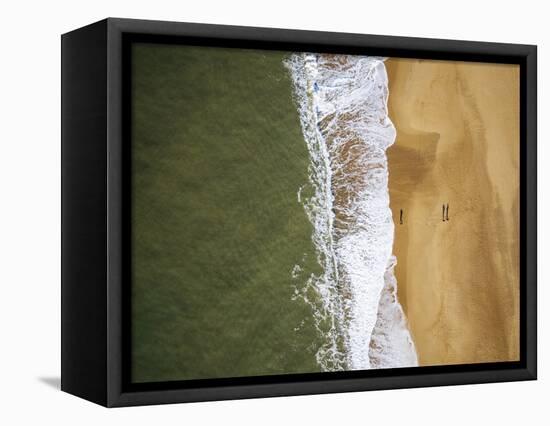 Aerial view of Hossegor Beach, Les Landes, Nouvelle-Aquitaine, France, Europe-Ben Pipe-Framed Premier Image Canvas