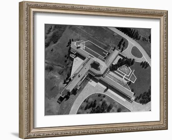 Aerial View of House Designed by Architect Frank Lloyd Wright-Frank Scherschel-Framed Photographic Print