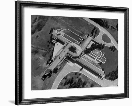 Aerial View of House Designed by Architect Frank Lloyd Wright-Frank Scherschel-Framed Photographic Print