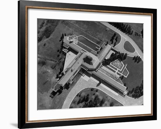 Aerial View of House Designed by Architect Frank Lloyd Wright-Frank Scherschel-Framed Photographic Print