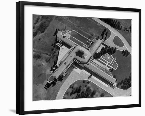 Aerial View of House Designed by Architect Frank Lloyd Wright-Frank Scherschel-Framed Photographic Print