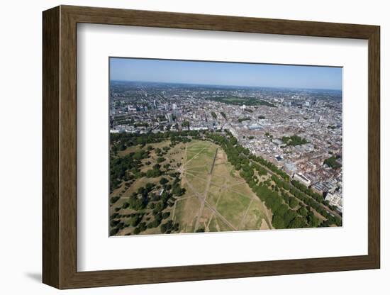 Aerial View of Hyde Park and London, England, United Kingdom, Europe-Alex Treadway-Framed Photographic Print