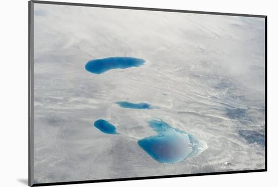 Aerial view of ice sheet, Greenland-Keren Su-Mounted Photographic Print