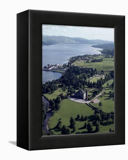 Aerial View of Inverary Castle and Loch Fyne, Inverary, Scotland, United Kingdom-Adam Woolfitt-Framed Premier Image Canvas