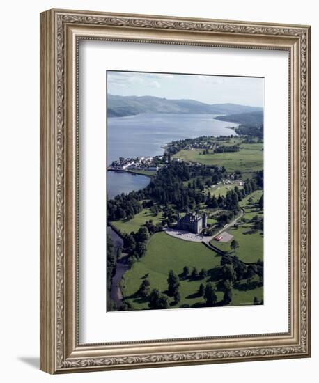 Aerial View of Inverary Castle and Loch Fyne, Inverary, Scotland, United Kingdom-Adam Woolfitt-Framed Photographic Print