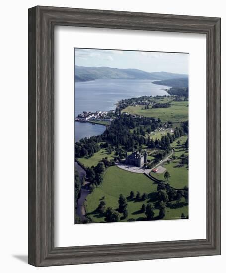 Aerial View of Inverary Castle and Loch Fyne, Inverary, Scotland, United Kingdom-Adam Woolfitt-Framed Photographic Print