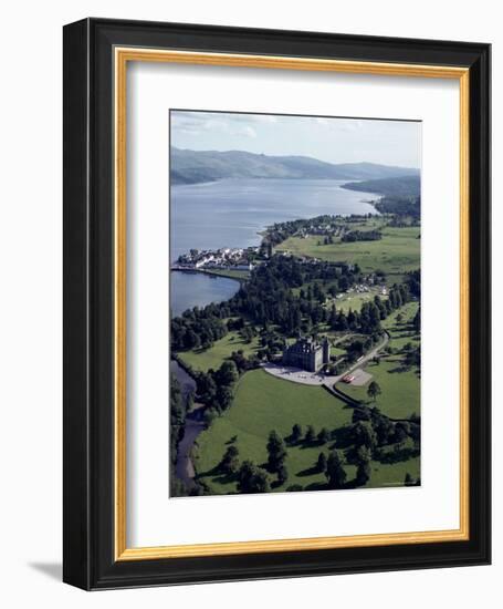 Aerial View of Inverary Castle and Loch Fyne, Inverary, Scotland, United Kingdom-Adam Woolfitt-Framed Photographic Print