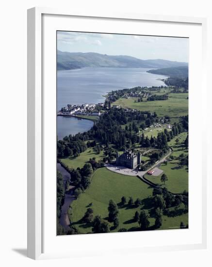 Aerial View of Inverary Castle and Loch Fyne, Inverary, Scotland, United Kingdom-Adam Woolfitt-Framed Photographic Print