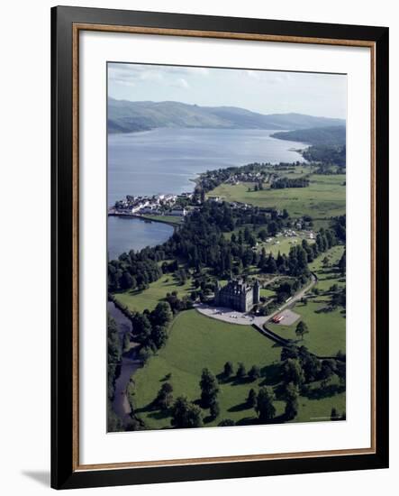 Aerial View of Inverary Castle and Loch Fyne, Inverary, Scotland, United Kingdom-Adam Woolfitt-Framed Photographic Print