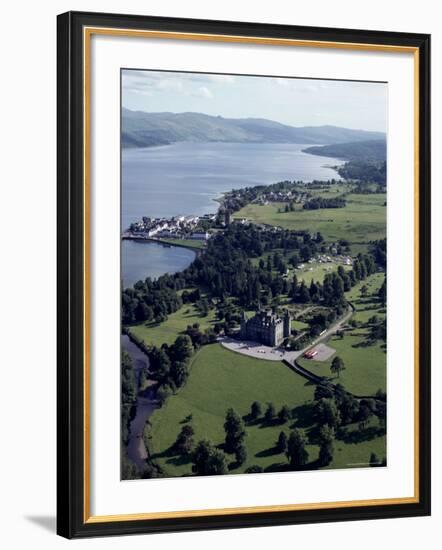 Aerial View of Inverary Castle and Loch Fyne, Inverary, Scotland, United Kingdom-Adam Woolfitt-Framed Photographic Print