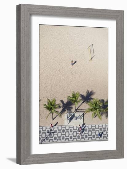 Aerial View of Ipanema Beach, Rio De Janeiro, Brazil-Ian Trower-Framed Photographic Print