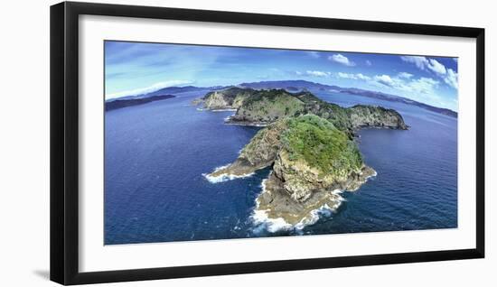 Aerial view of Islands, Bay of Islands, North Island, New Zealand-Panoramic Images-Framed Photographic Print