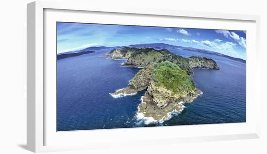Aerial view of Islands, Bay of Islands, North Island, New Zealand-Panoramic Images-Framed Photographic Print