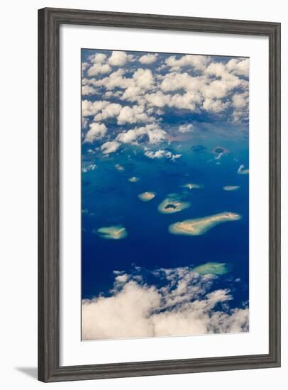 Aerial View of Islands in the Ocean, Indonesia-Keren Su-Framed Photographic Print