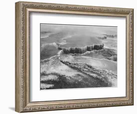 Aerial View Of "Jupiter Terrace-Fountain Geyser Pool Yellowstone NP" Wyoming 1933-1942-Ansel Adams-Framed Art Print