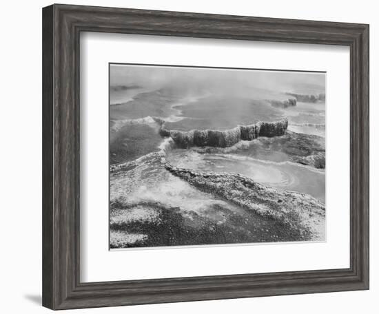 Aerial View Of "Jupiter Terrace-Fountain Geyser Pool Yellowstone NP" Wyoming 1933-1942-Ansel Adams-Framed Art Print