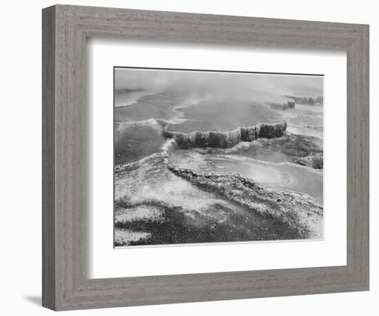 Aerial View Of "Jupiter Terrace-Fountain Geyser Pool Yellowstone NP" Wyoming 1933-1942-Ansel Adams-Framed Art Print