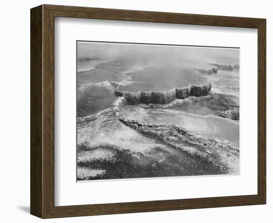 Aerial View Of "Jupiter Terrace-Fountain Geyser Pool Yellowstone NP" Wyoming 1933-1942-Ansel Adams-Framed Art Print