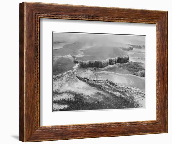 Aerial View Of "Jupiter Terrace-Fountain Geyser Pool Yellowstone NP" Wyoming 1933-1942-Ansel Adams-Framed Art Print