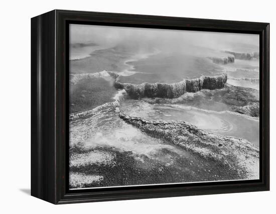 Aerial View Of "Jupiter Terrace-Fountain Geyser Pool Yellowstone NP" Wyoming 1933-1942-Ansel Adams-Framed Stretched Canvas