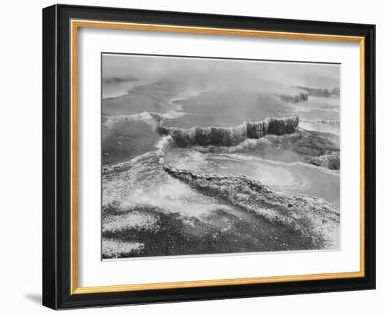 Aerial View Of "Jupiter Terrace-Fountain Geyser Pool Yellowstone NP" Wyoming 1933-1942-Ansel Adams-Framed Art Print