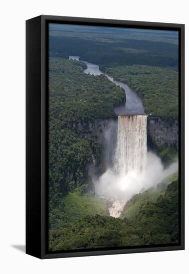 Aerial View of Kaieteur Falls and the Potaro River in Full Spate, Guyana, South America-Mick Baines & Maren Reichelt-Framed Premier Image Canvas