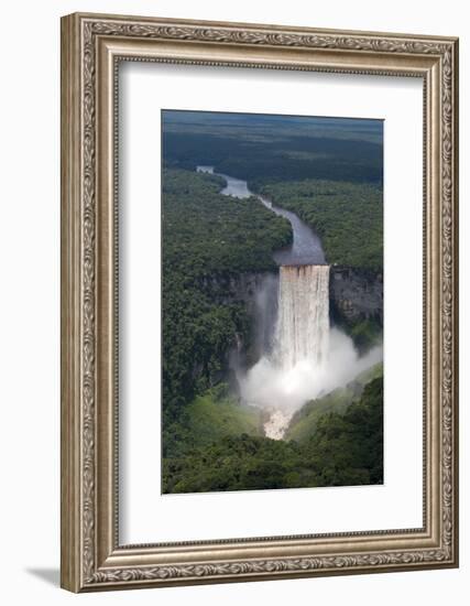 Aerial View of Kaieteur Falls and the Potaro River in Full Spate, Guyana, South America-Mick Baines & Maren Reichelt-Framed Photographic Print