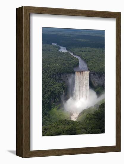 Aerial View of Kaieteur Falls and the Potaro River in Full Spate, Guyana, South America-Mick Baines & Maren Reichelt-Framed Photographic Print