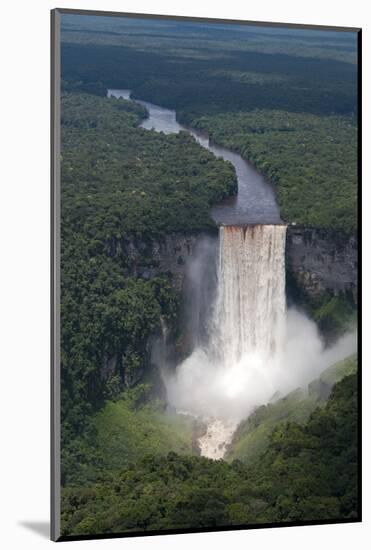 Aerial View of Kaieteur Falls and the Potaro River in Full Spate, Guyana, South America-Mick Baines & Maren Reichelt-Mounted Photographic Print