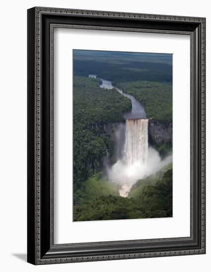 Aerial View of Kaieteur Falls and the Potaro River in Full Spate, Guyana, South America-Mick Baines & Maren Reichelt-Framed Photographic Print