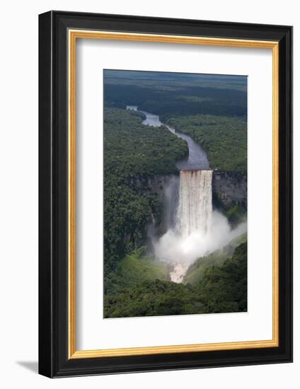 Aerial View of Kaieteur Falls and the Potaro River in Full Spate, Guyana, South America-Mick Baines & Maren Reichelt-Framed Photographic Print