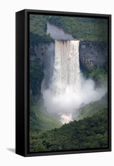 Aerial View of Kaieteur Falls in Full Spate, Guyana, South America-Mick Baines & Maren Reichelt-Framed Premier Image Canvas