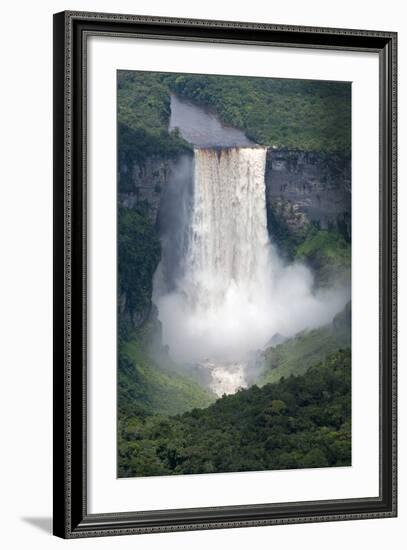 Aerial View of Kaieteur Falls in Full Spate, Guyana, South America-Mick Baines & Maren Reichelt-Framed Photographic Print