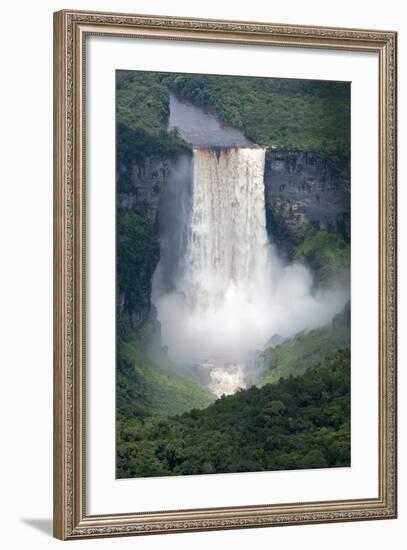 Aerial View of Kaieteur Falls in Full Spate, Guyana, South America-Mick Baines & Maren Reichelt-Framed Photographic Print