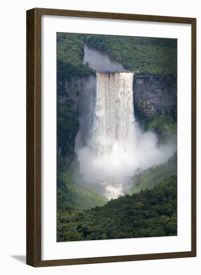 Aerial View of Kaieteur Falls in Full Spate, Guyana, South America-Mick Baines & Maren Reichelt-Framed Photographic Print