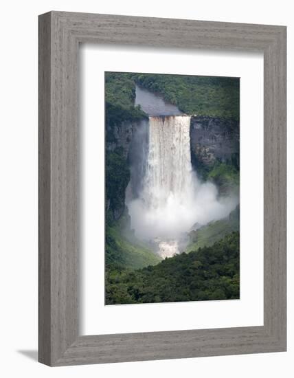 Aerial View of Kaieteur Falls in Full Spate, Guyana, South America-Mick Baines & Maren Reichelt-Framed Photographic Print