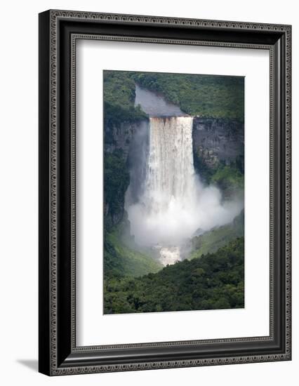 Aerial View of Kaieteur Falls in Full Spate, Guyana, South America-Mick Baines & Maren Reichelt-Framed Photographic Print