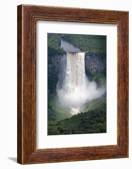 Aerial View of Kaieteur Falls in Full Spate, Guyana, South America-Mick Baines & Maren Reichelt-Framed Premium Photographic Print