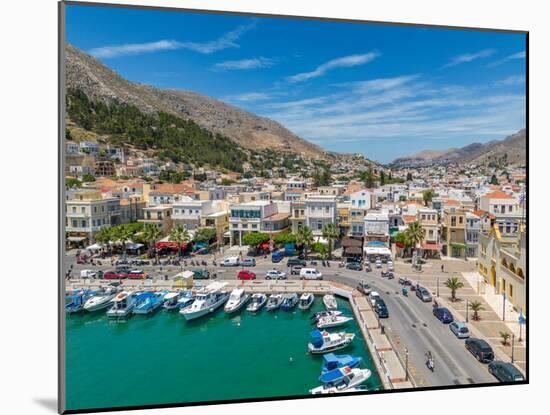 Aerial view of Kalimnos town, Kalimnos, Dodecanese Islands, Greek Islands, Greece, Europe-Frank Fell-Mounted Photographic Print