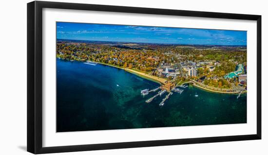 Aerial view of Lake Geneva, Walworth County, Wisconsin, USA-null-Framed Photographic Print