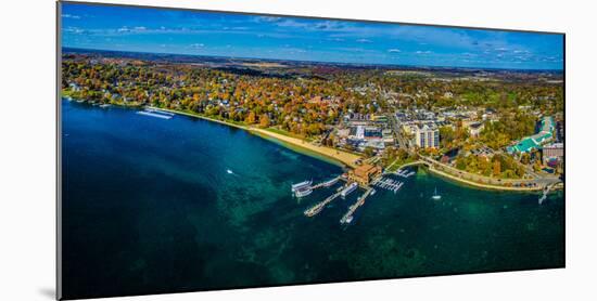 Aerial view of Lake Geneva, Walworth County, Wisconsin, USA-null-Mounted Photographic Print