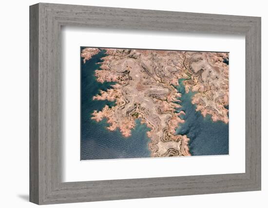 Aerial View of Lake Mead from Above, Usa, Nevada-Romrodphoto-Framed Photographic Print