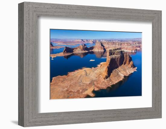 Aerial View of Lake Powell, Near Page, Arizona and the Utah Border, USA, February 2015-Juan Carlos Munoz-Framed Photographic Print