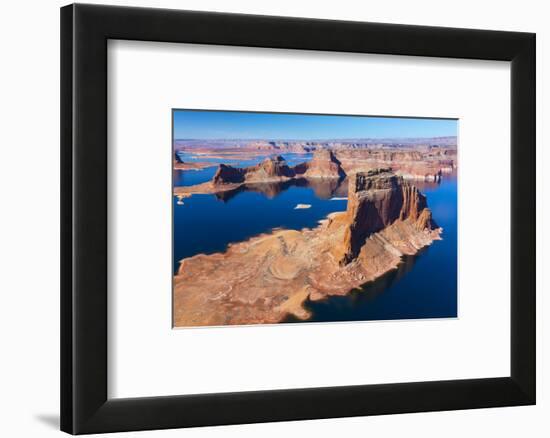 Aerial View of Lake Powell, Near Page, Arizona and the Utah Border, USA, February 2015-Juan Carlos Munoz-Framed Photographic Print